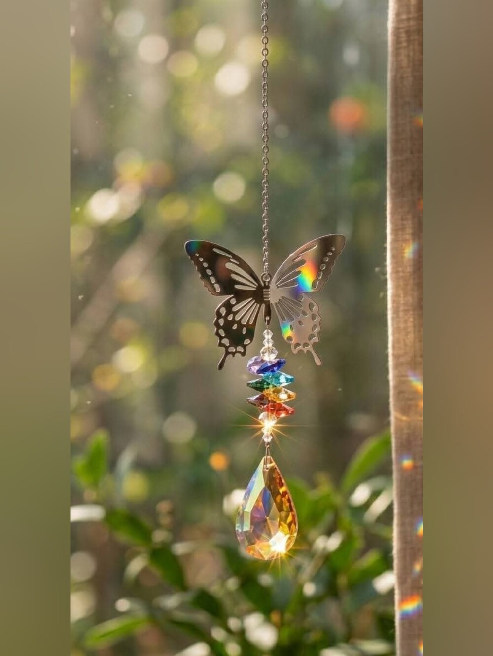 ✨ Rainbow Crystal Suncatcher – Butterfly Design ✨